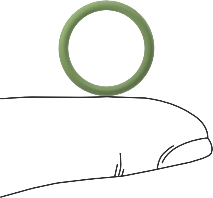 Kolay Montajlı Yağa Dayanıklı Buna-N O-Rings, PTFE Coated, 1/16 Kesirli Genişlik, Dash Numarası 015