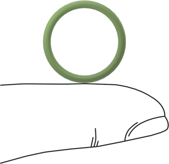 Kolay Montajlı Yağa Dayanıklı Buna-N O-Rings, PTFE Coated, 1/16 Kesirli Genişlik, Dash Numarası 016