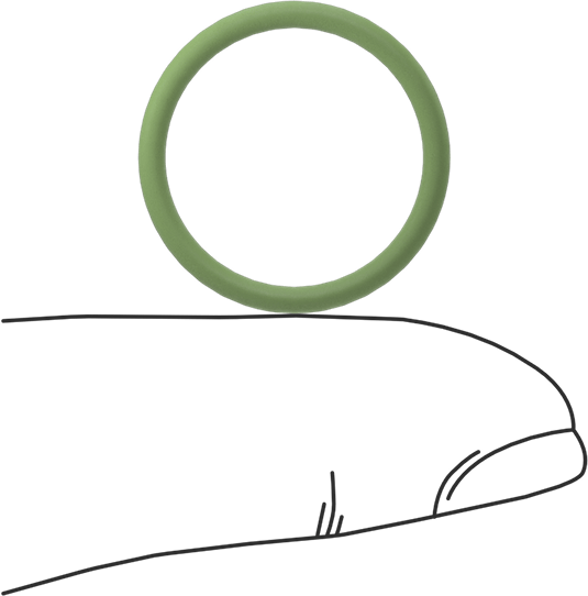 Kolay Montajlı Yağa Dayanıklı Buna-N O-Rings, PTFE Coated, 1/16 Kesirli Genişlik, Dash Numarası 017