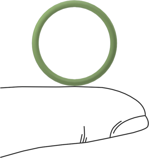 Kolay Montajlı Yağa Dayanıklı Buna-N O-Rings, PTFE Coated, 1/16 Kesirli Genişlik, Dash Numarası 018