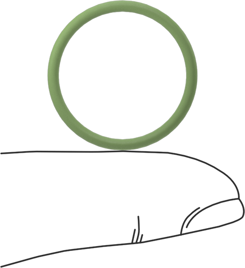 Kolay Montajlı Yağa Dayanıklı Buna-N O-Rings, PTFE Coated, 1/16 Kesirli Genişlik, Dash Numarası 019