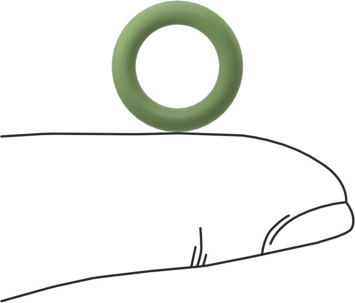 Kolay Montajlı Yağa Dayanıklı Buna-N O-Rings, PTFE Coated, 3/32 Kesirli Genişlik, Dash Numarası 110