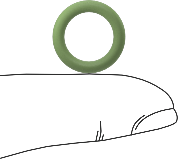 Kolay Montajlı Yağa Dayanıklı Buna-N O-Rings, PTFE Coated, 3/32 Kesirli Genişlik, Dash Numarası 111