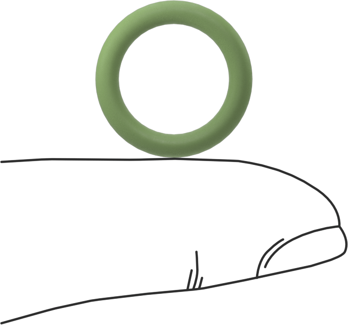 Kolay Montajlı Yağa Dayanıklı Buna-N O-Rings, PTFE Coated, 3/32 Kesirli Genişlik, Dash Numarası 112