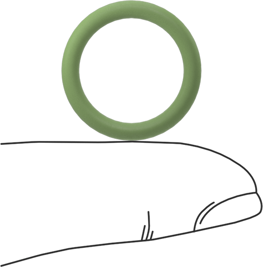 Kolay Montajlı Yağa Dayanıklı Buna-N O-Rings, PTFE Coated, 3/32 Kesirli Genişlik, Dash Numarası 114