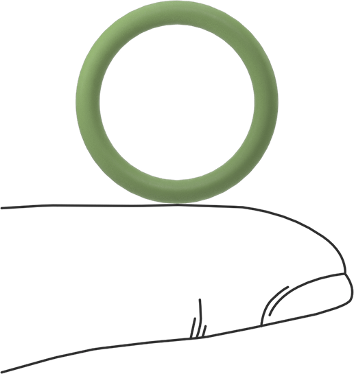 Kolay Montajlı Yağa Dayanıklı Buna-N O-Rings, PTFE Coated, 3/32 Kesirli Genişlik, Dash Numarası 115