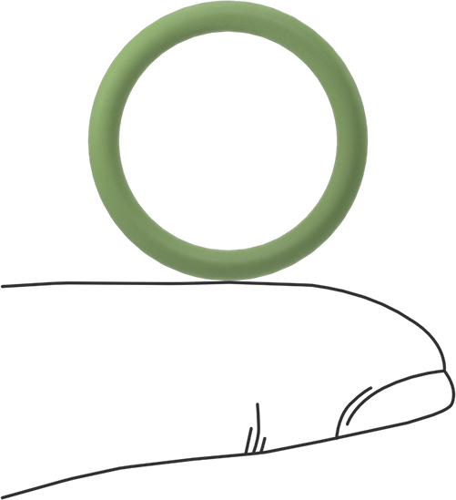 Kolay Montajlı Yağa Dayanıklı Buna-N O-Rings, PTFE Coated, 3/32 Kesirli Genişlik, Dash Numarası 116