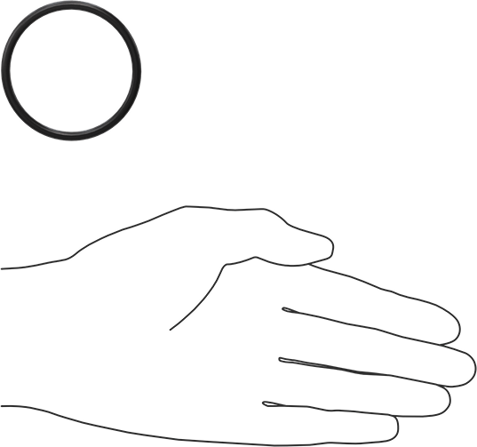 Ultra Kimyasala Dayanıklı FFKM 4079 O-Ring, 1/8 Kesirli Genişlik, Dash Numarası 225