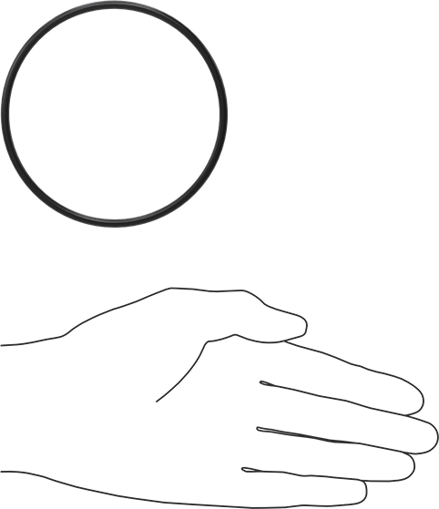 Ultra Kimyasala Dayanıklı FFKM 4079 O-Ring, 1/8 Kesirli Genişlik, Dash Numarası 238