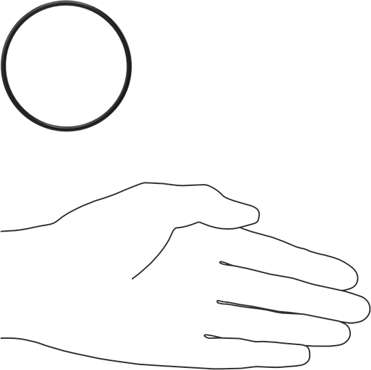 Ultra Kimyasala Dayanıklı FFKM 4079 O-Ring, 3/32 Kesirli Genişlik, Dash Numarası 142