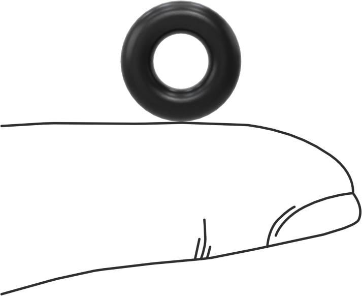 Ultra Kimyasala Dayanıklı FFKM 4079 O-Ring, 1/8 Kesirli Genişlik, Dash Numarası 202