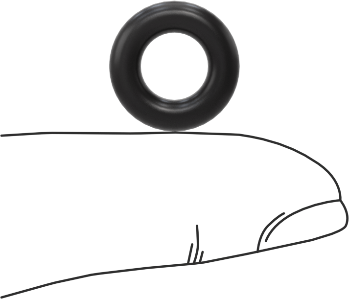 Ultra Kimyasala Dayanıklı FFKM 4079 O-Ring, 1/8 Kesirli Genişlik, Dash Numarası 203