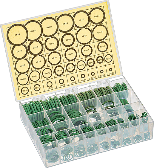 Hava Koşullarına ve Yağa Dayanıklı HNBR O-Ring Assortment, 360 Pieces
