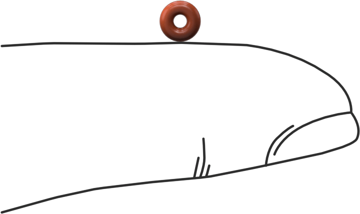 Yüksek Sıcaklık Silikon O-Ring, 1/16 Kesirli Genişlik, Dash Numarası 003