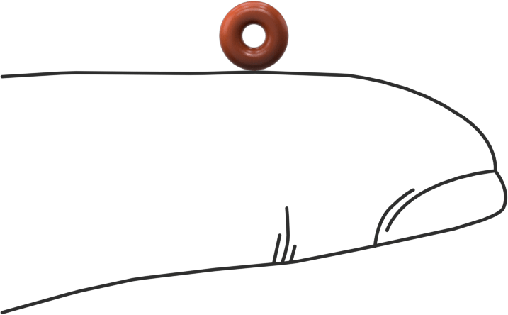 Yüksek Sıcaklık Silikon O-Ring, 1/16 Kesirli Genişlik, Dash Numarası 004