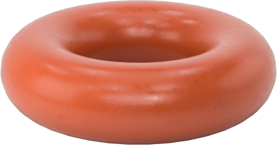 Yüksek Sıcaklık Silikon O-Ring, 1/16 Kesirli Genişlik, Dash Numarası 006