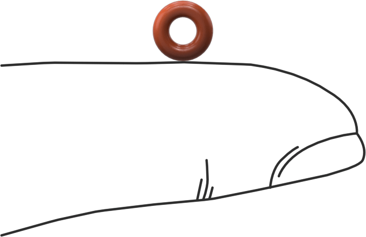 Yüksek Sıcaklık Silikon O-Ring, 1/16 Kesirli Genişlik, Dash Numarası 006