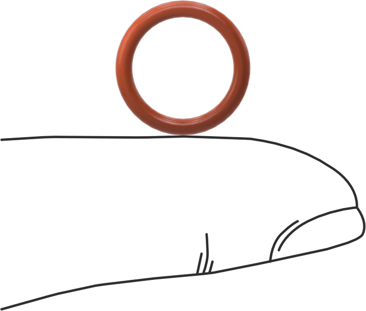 Yüksek Sıcaklık Silikon O-Ring, 1/16 Kesirli Genişlik, Dash Numarası 013