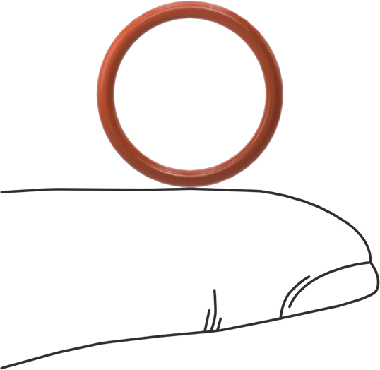 Yüksek Sıcaklık Silikon O-Ring, 1/16 Kesirli Genişlik, Dash Numarası 016