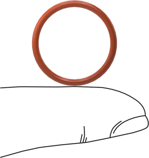 Yüksek Sıcaklık Silikon O-Ring, 1/16 Kesirli Genişlik, Dash Numarası 018