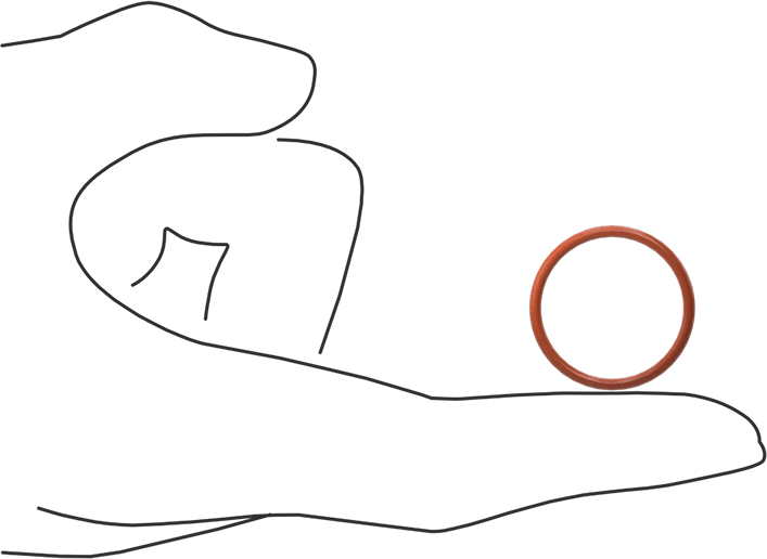 Yüksek Sıcaklık Silikon O-Ring, 1/16 Kesirli Genişlik, Dash Numarası 020