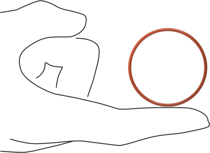 Yüksek Sıcaklık Silikon O-Ring, 1/16 Kesirli Genişlik, Dash Numarası 030