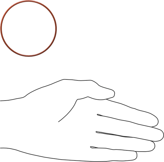 Yüksek Sıcaklık Silikon O-Ring, 1/16 Kesirli Genişlik, Dash Numarası 036