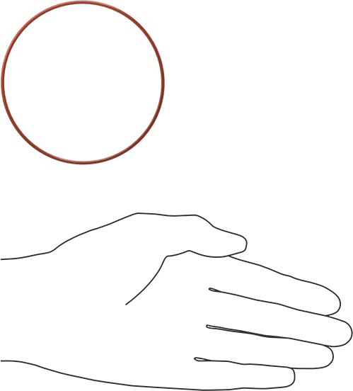 Yüksek Sıcaklık Silikon O-Ring, 1/16 Kesirli Genişlik, Dash Numarası 042