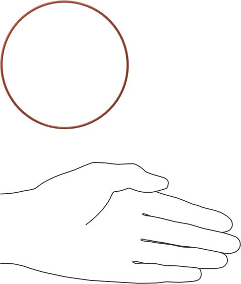 Yüksek Sıcaklık Silikon O-Ring, 1/16 Kesirli Genişlik, Dash Numarası 044