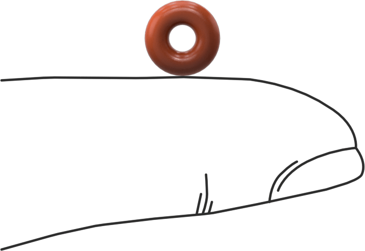 Yüksek Sıcaklık Silikon O-Ring, 3/32 Kesirli Genişlik, Dash Numarası 104