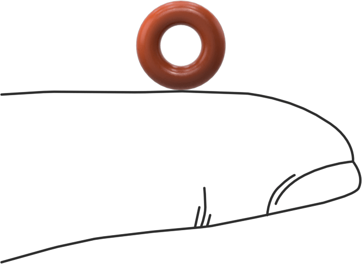 Yüksek Sıcaklık Silikon O-Ring, 3/32 Kesirli Genişlik, Dash Numarası 106