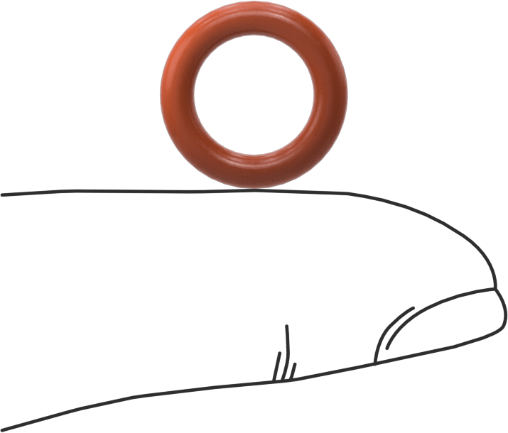 Yüksek Sıcaklık Silikon O-Ring, 3/32 Kesirli Genişlik, Dash Numarası 110