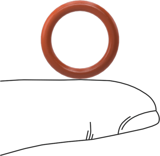 Yüksek Sıcaklık Silikon O-Ring, 3/32 Kesirli Genişlik, Dash Numarası 113