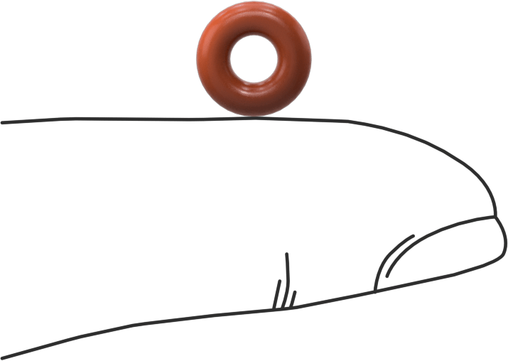 Yüksek Sıcaklık Silikon O-Ring, 3/32 Kesirli Genişlik, Dash Numarası 105