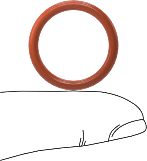 Yüksek Sıcaklık Silikon O-Ring, 3/32 Kesirli Genişlik, Dash Numarası 116