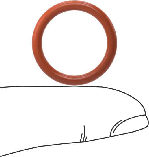 Yüksek Sıcaklık Silikon O-Ring, 3/32 Kesirli Genişlik, Dash Numarası 115