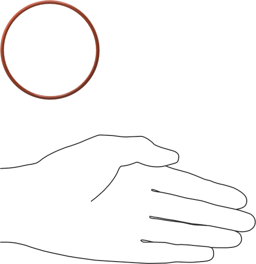 Yüksek Sıcaklık Silikon O-Ring, 3/32 Kesirli Genişlik, Dash Numarası 146