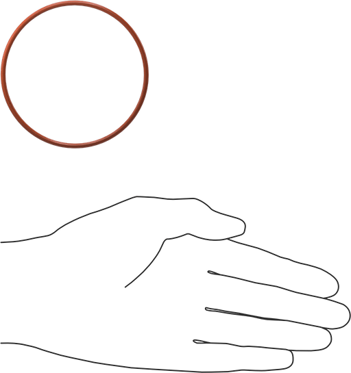 Yüksek Sıcaklık Silikon O-Ring, 3/32 Kesirli Genişlik, Dash Numarası 150