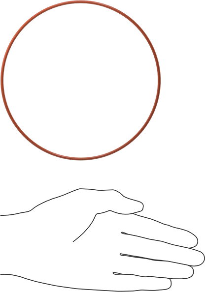 Yüksek Sıcaklık Silikon O-Ring, 3/32 Kesirli Genişlik, Dash Numarası 161