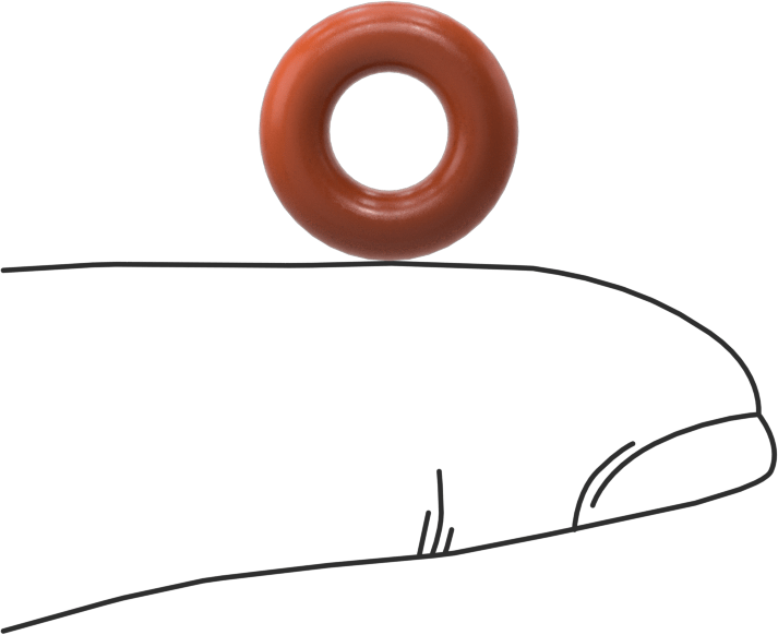 Yüksek Sıcaklık Silikon O-Ring, 1/8 Kesirli Genişlik, 202 Dash Numarası