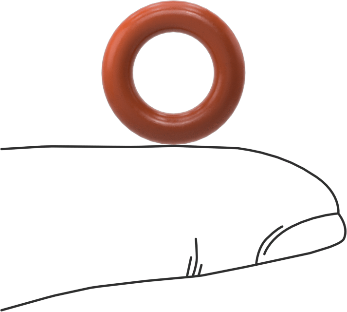 Yüksek Sıcaklık Silikon O-Ring, 1/8 Kesirli Genişlik, 204 Dash Numarası