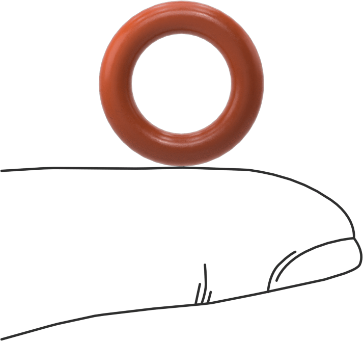 Yüksek Sıcaklık Silikon O-Ring, 1/8 Kesirli Genişlik, 205 Dash Numarası