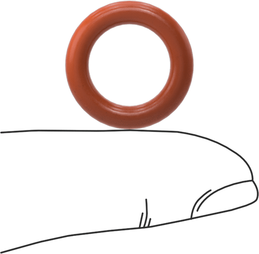 Yüksek Sıcaklık Silikon O-Ring, 1/8 Kesirli Genişlik, Dash Numarası 206