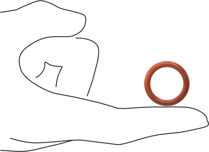 Yüksek Sıcaklık Silikon O-Ring, 1/8 Kesirli Genişlik, Dash Numarası 210