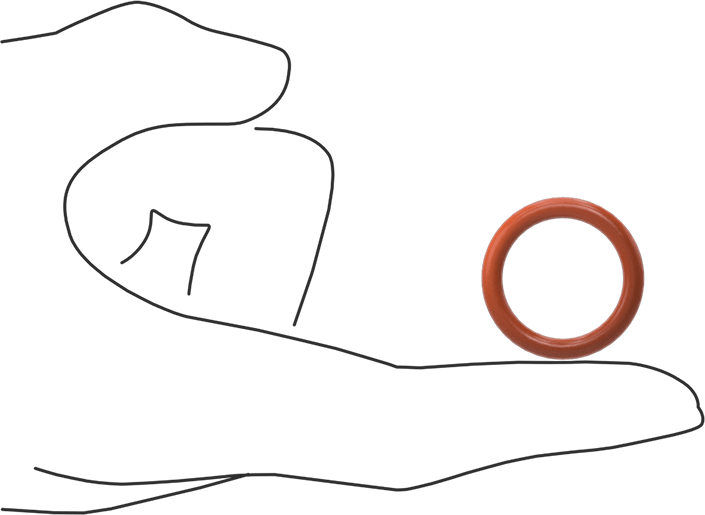 Yüksek Sıcaklık Silikon O-Ring, 1/8 Kesirli Genişlik, Dash Numarası 211