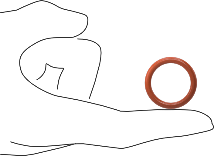 Yüksek Sıcaklık Silikon O-Ring, 1/8 Kesirli Genişlik, Dash Numarası 212