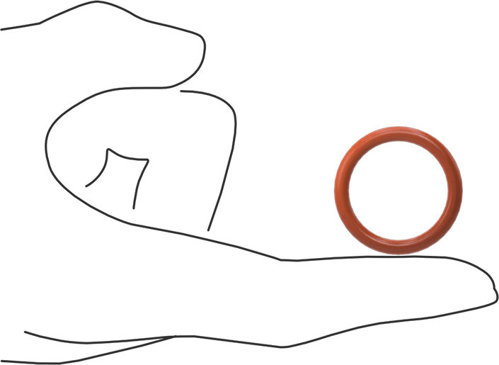 Yüksek Sıcaklık Silikon O-Ring, 1/8 Kesirli Genişlik, Dash Numarası 213