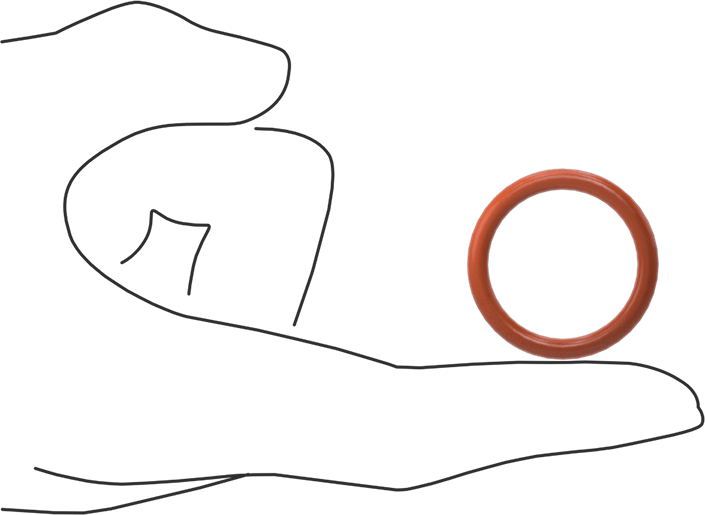 Yüksek Sıcaklık Silikon O-Ring, 1/8 Kesirli Genişlik, Dash Numarası 214