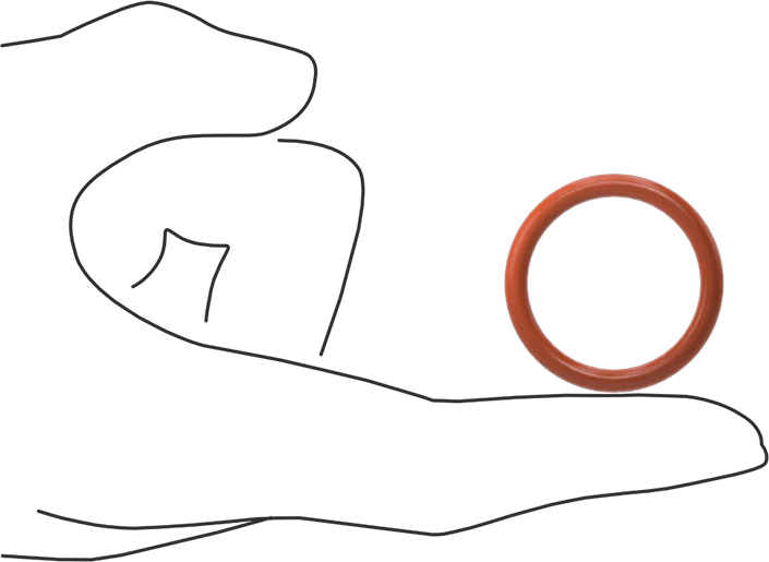 Yüksek Sıcaklık Silikon O-Ring, 1/8 Kesirli Genişlik, Dash Numarası 215