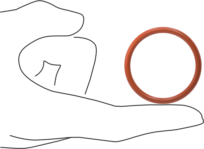 Yüksek Sıcaklık Silikon O-Ring, 1/8 Kesirli Genişlik, Dash Numarası 222